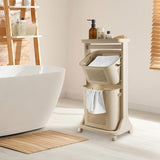 2-Tier Moveable Laundary Basket