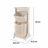 2-Tier Moveable Laundary Basket