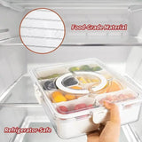 Premium acrylic airtight multi portion box