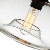 3-Light Linear Pendant with Clear Glass Shades