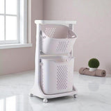 2-Tier Moveable Laundary Basket