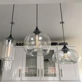 3-Light Linear Pendant with Clear Glass Shades