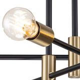 6/8 Light Black Sputnik Semi Flush Mount