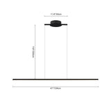 Dimmable LED Linear Ceiling Hanging Pendant Light