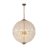 French Modern Crystal Orb Chandelier