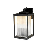 IP23 Striped Glass Lantern Outdoor Wall Sconce