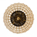 French Modern Crystal Orb Chandelier