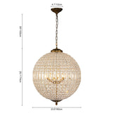French Modern Crystal Orb Chandelier